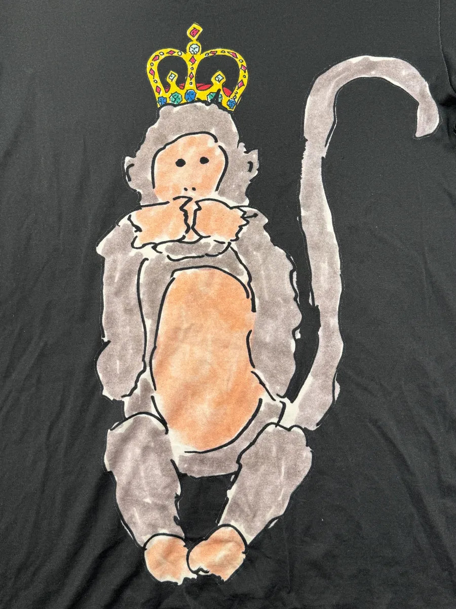 2010s Dolce & Gabbana Black Monkey Crown T-Shirt VQtZrHT 6