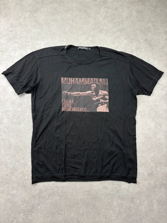 2000s Dolce & Gabbana Black Muhammad Ali T-Shirt FMOcEnI 0