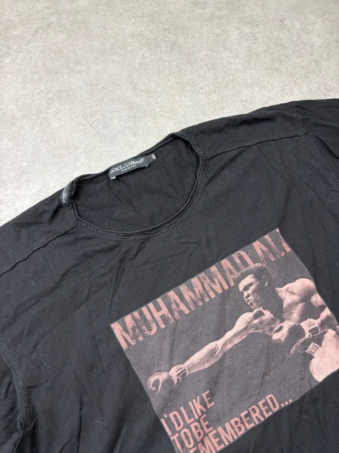 2000s Dolce & Gabbana Black Muhammad Ali T-Shirt FMOcEnI 4