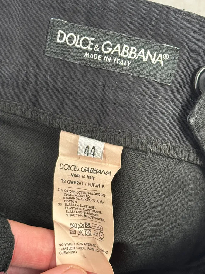 2000s Dolce & Gabbana Black Flat Pockets Pants vRXhwSm 11