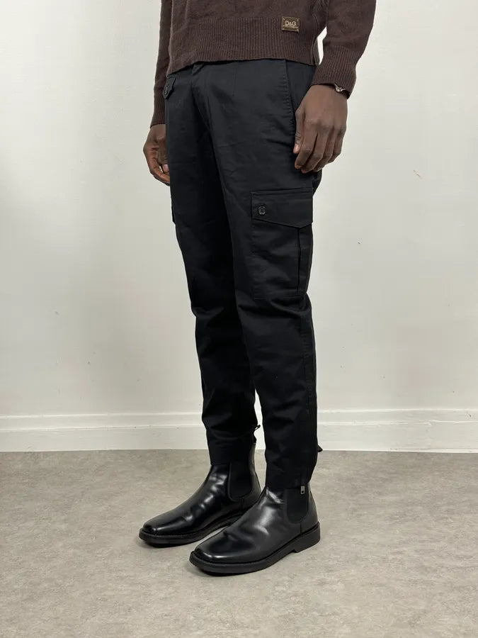 2000s Dolce & Gabbana Black Flat Pockets Pants vRXhwSm 2
