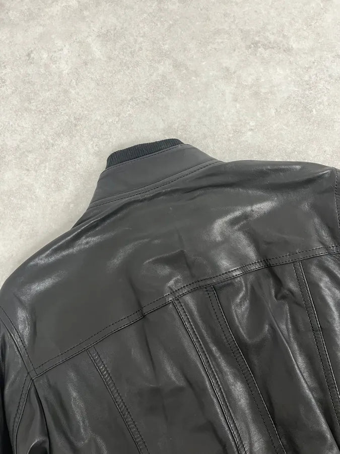 2000s Dolce & Gabbana Black  Multi-Zip Leather Jacket muSyhKg 6