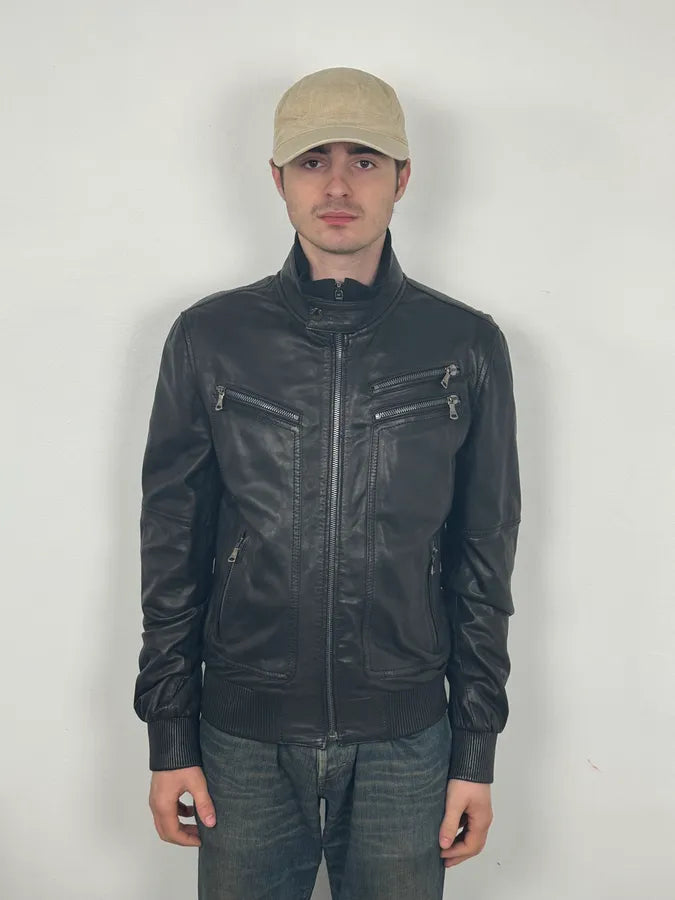 2000s Dolce & Gabbana Black  Multi-Zip Leather Jacket muSyhKg 1