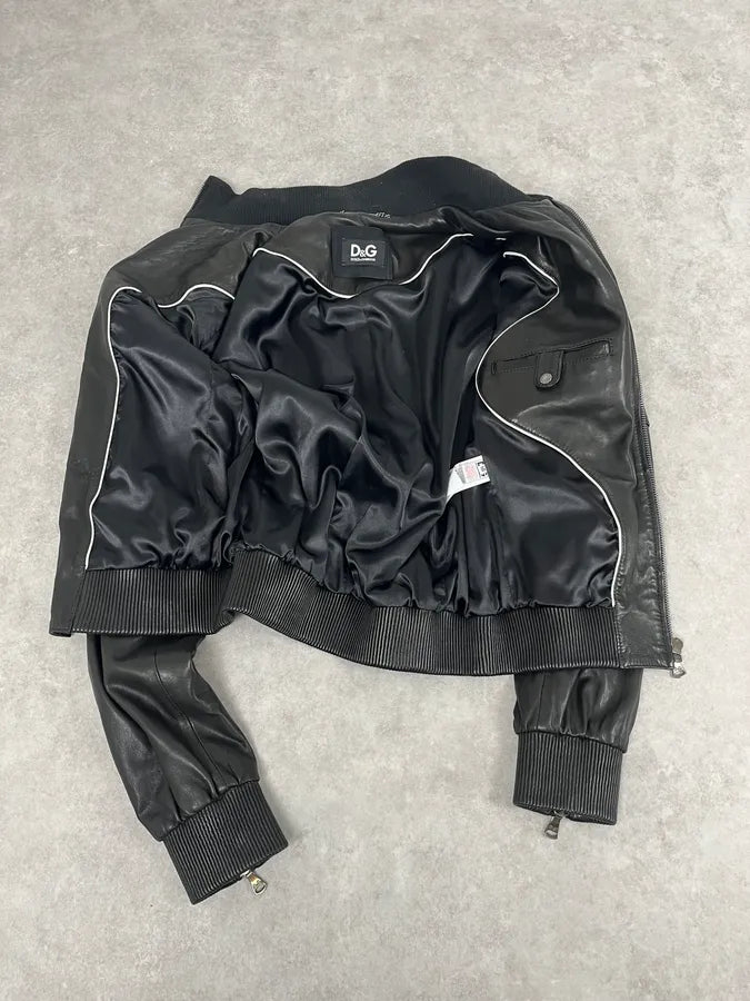 2000s Dolce & Gabbana Black  Multi-Zip Leather Jacket muSyhKg 8