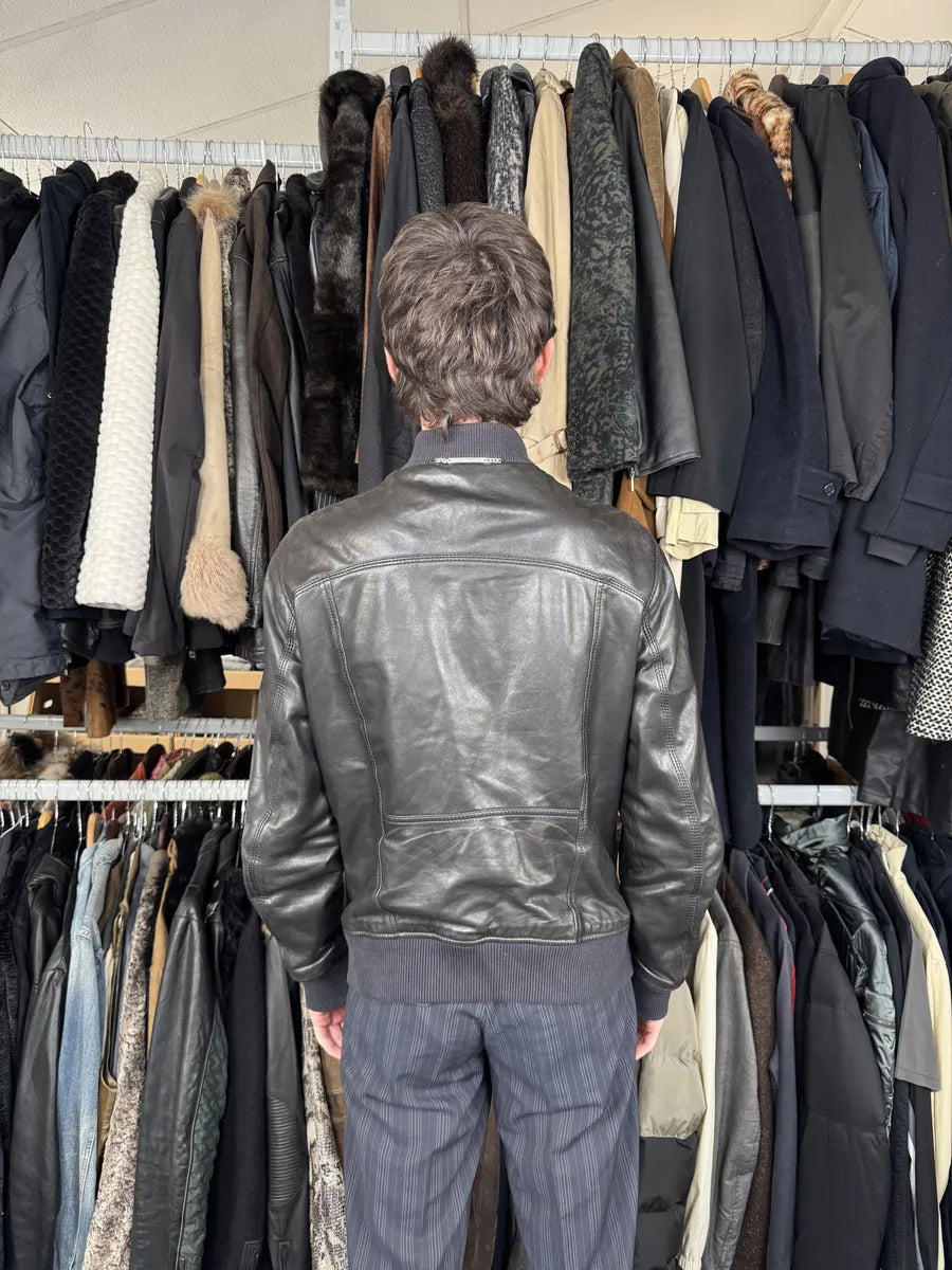 2000s Dolce & Gabbana Black Multi Zips Leather Jacket roCWlCE 3