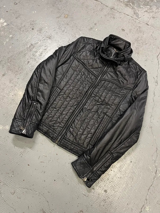 2000s Dolce & Gabbana Black Nylon Biker Jacket JoFlXEp 3