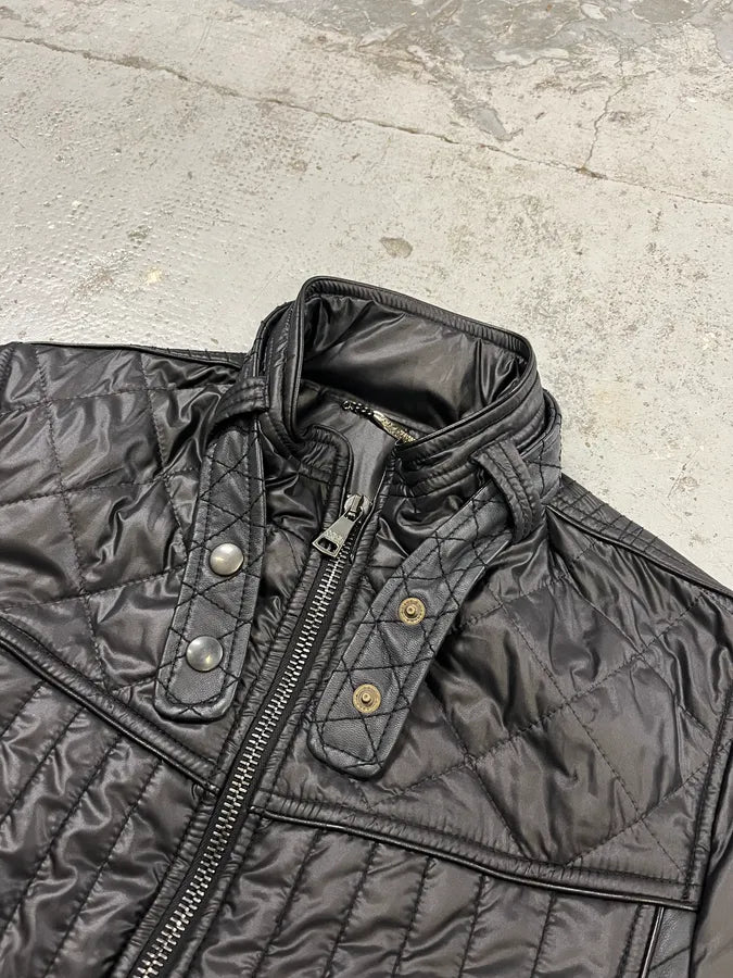2000s Dolce & Gabbana Black Nylon Biker Jacket JoFlXEp 4