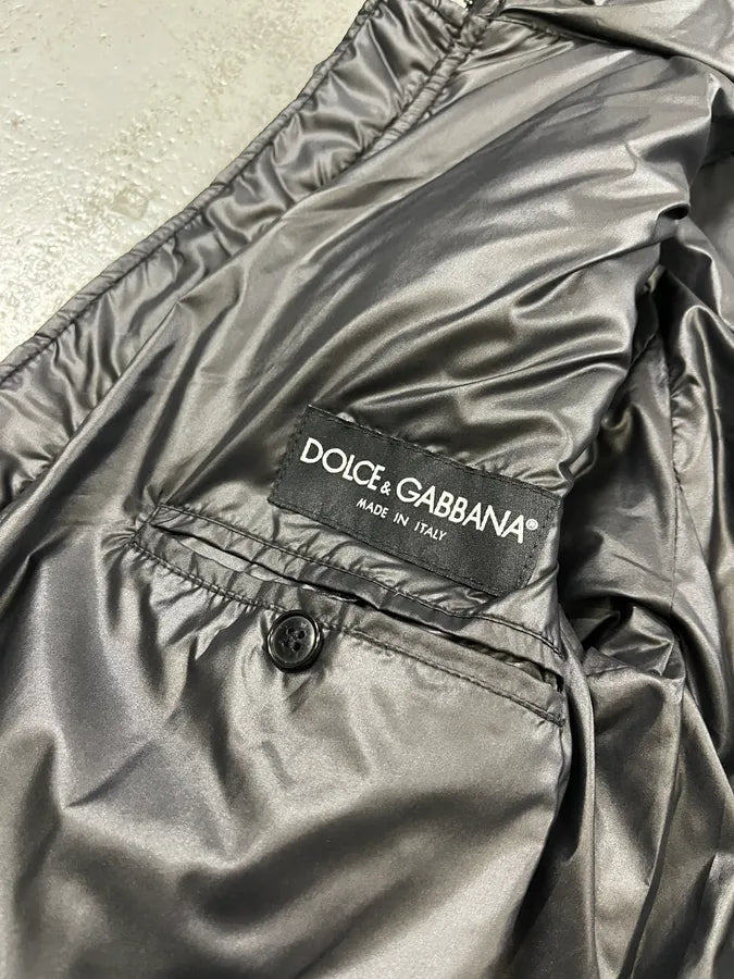 2000s Dolce & Gabbana Black Nylon Biker Jacket JoFlXEp 8