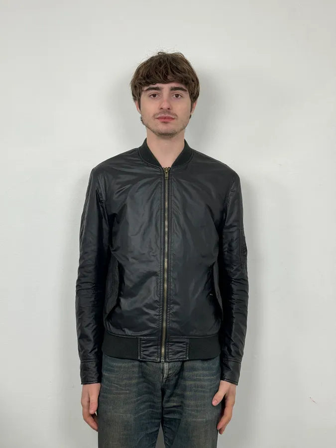 2000s Dolce & Gabbana Black Nylon Bomber Jacket  fzbMWIN 1