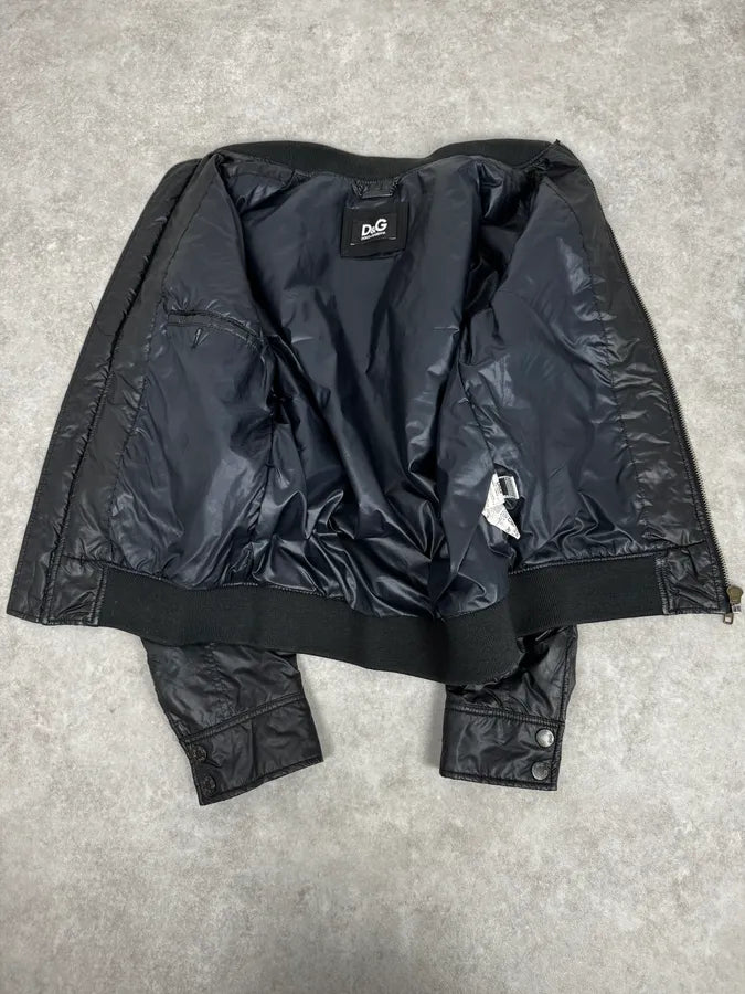 2000s Dolce & Gabbana Black Nylon Bomber Jacket  fzbMWIN 6