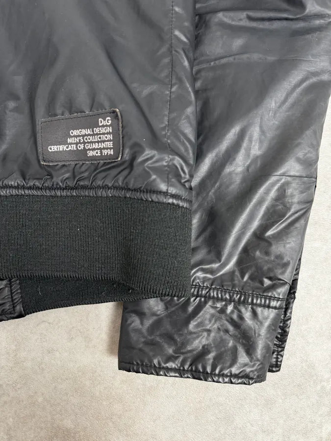 2000s Dolce & Gabbana Black Nylon Bomber Jacket  fzbMWIN 8