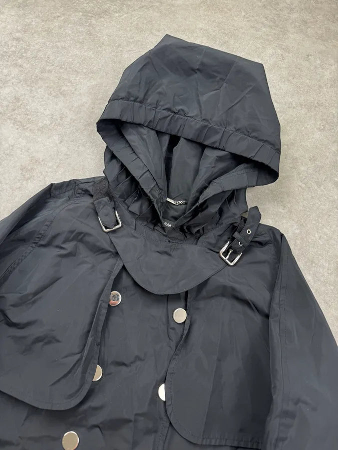 2000s Dolce & Gabbana Black Nylon Long Coat RLQoTiF 5