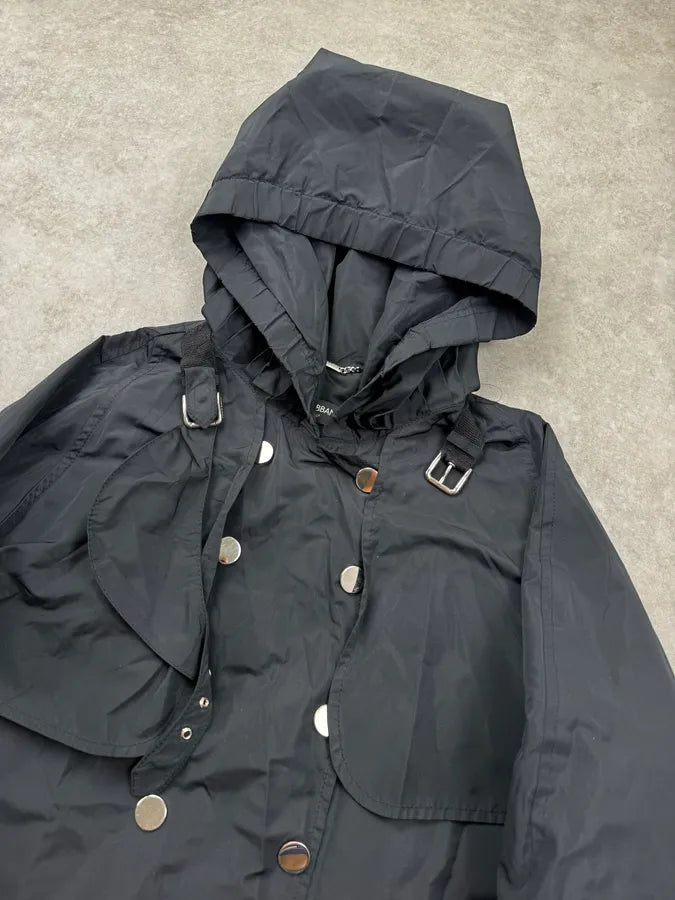 2000s Dolce & Gabbana Black Nylon Long Coat RLQoTiF 4