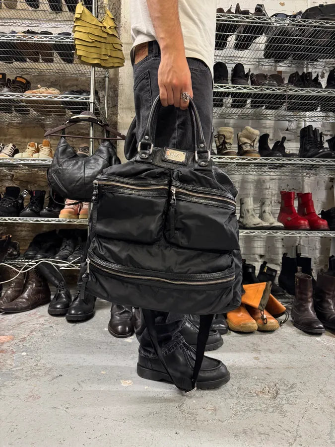 2000s Dolce & Gabbana Black Nylon Cargo Messenger Shoulder Bag (OS) QXsdufm 2