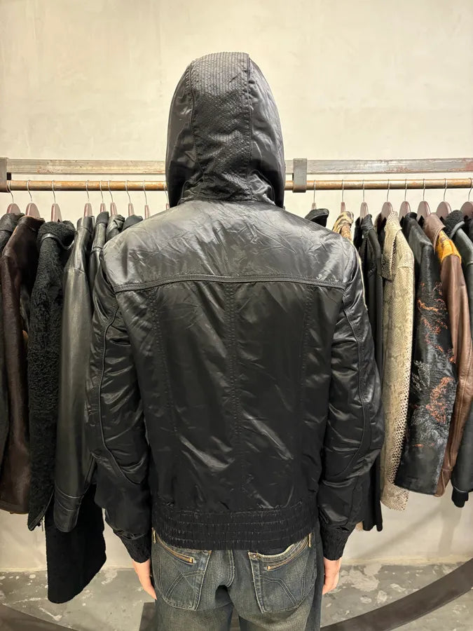 2000s Dolce & Gabbana Black Nylon Hooded Jacket dqbZYnm 2