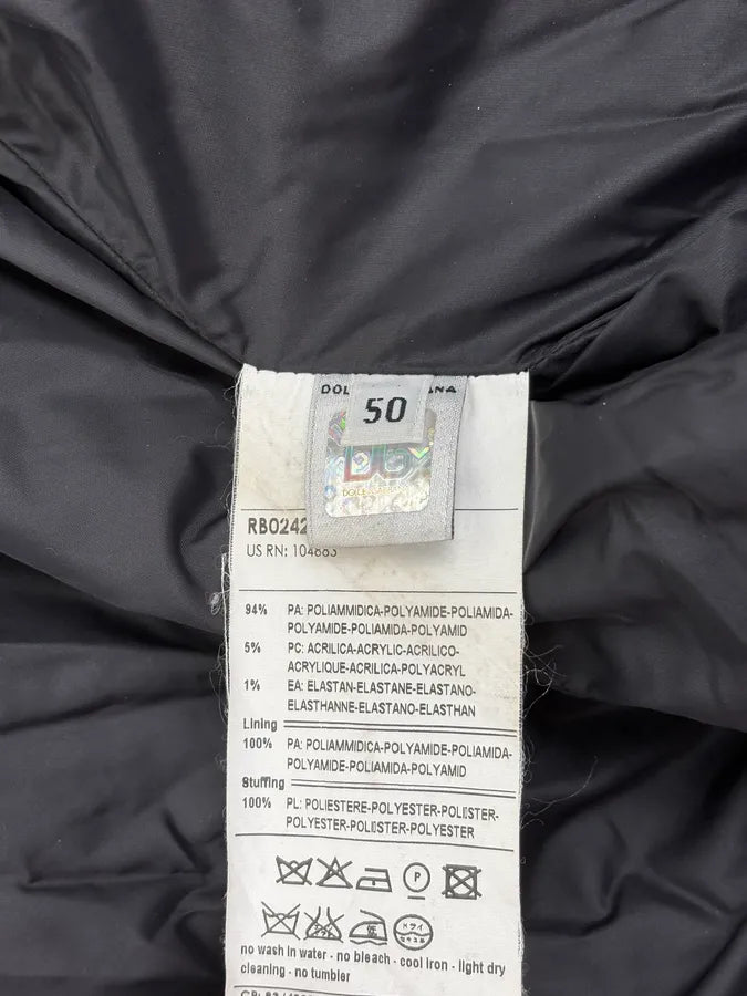 AW2003 Dolce & Gabbana Black Nylon Multi-Pocket Bomber Jacket ueJBDLJ 12