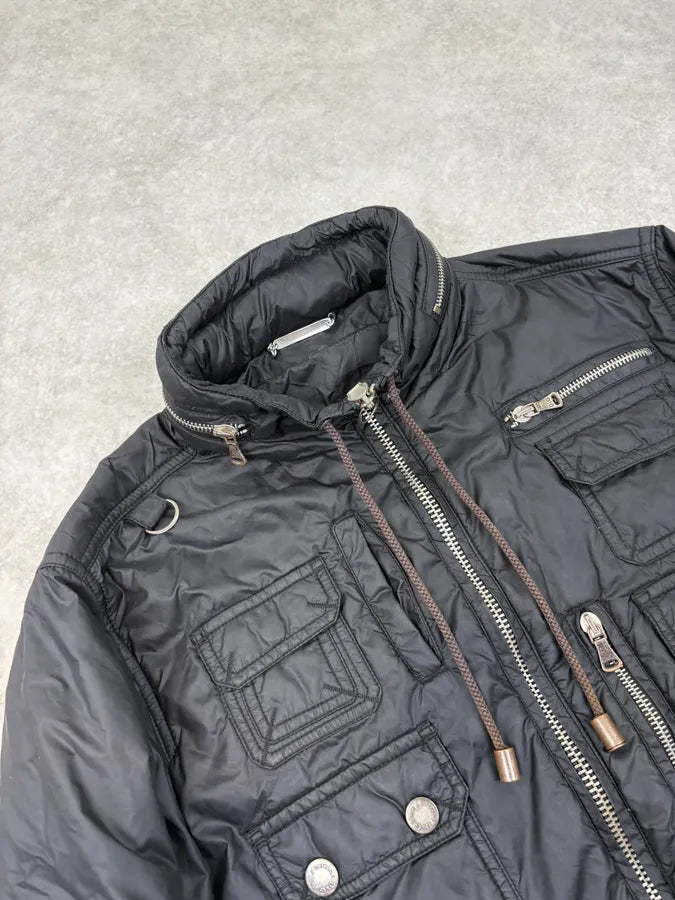AW2003 Dolce & Gabbana Black Nylon Multi-Pocket Bomber Jacket ueJBDLJ 4