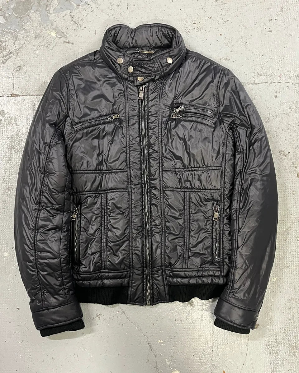 2000s Dolce & Gabbana Black Nylon Multi Zip Jacket EcKDZJG 0