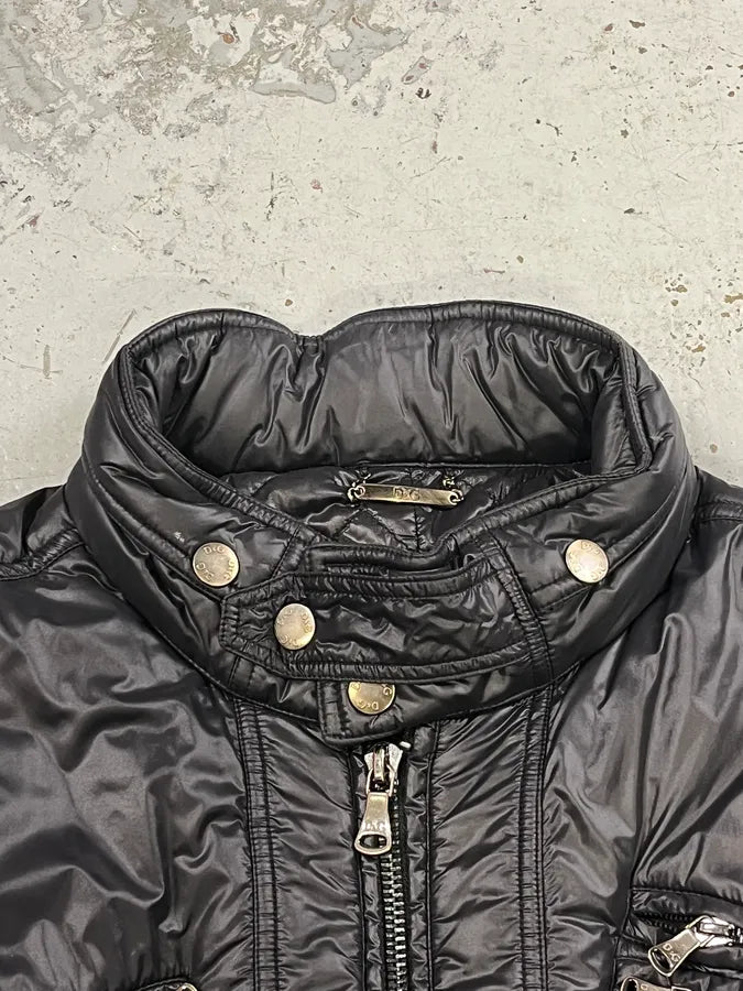 2000s Dolce & Gabbana Black Nylon Multi Zip Jacket EcKDZJG 6