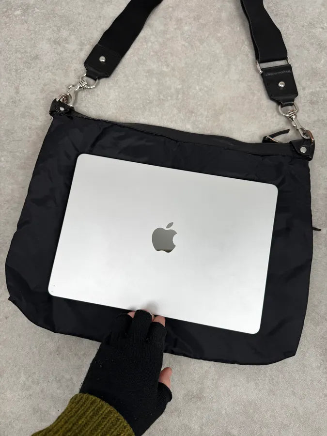 2000s Dolce & Gabbana Black Nylon Zip Cargo Shoulder Bag BhYJCnO 5