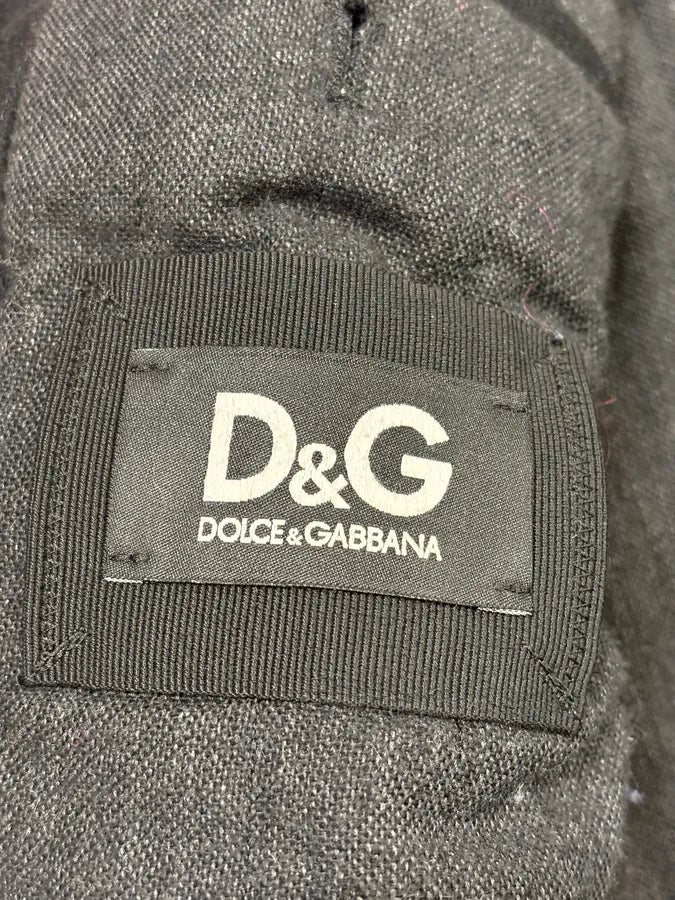 AW2006 Dolce & Gabbana Black Buttoned Premium Wool Jacket cyQGZVE 8