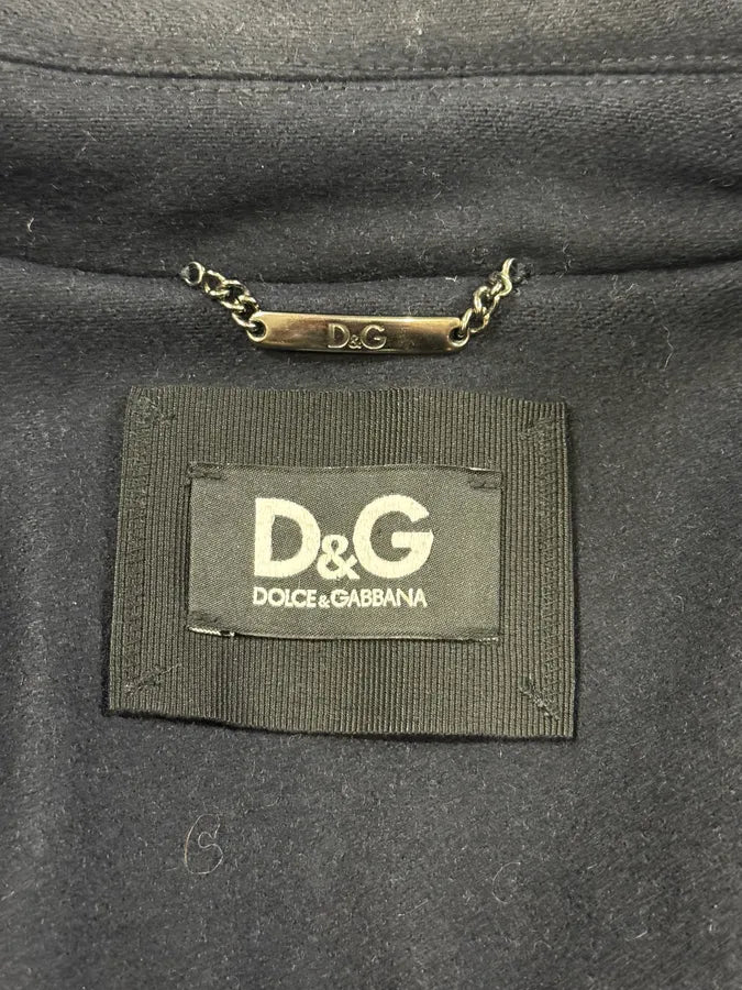 2000s Dolce & Gabbana Black Peacoat Jacket ScRyIms 7
