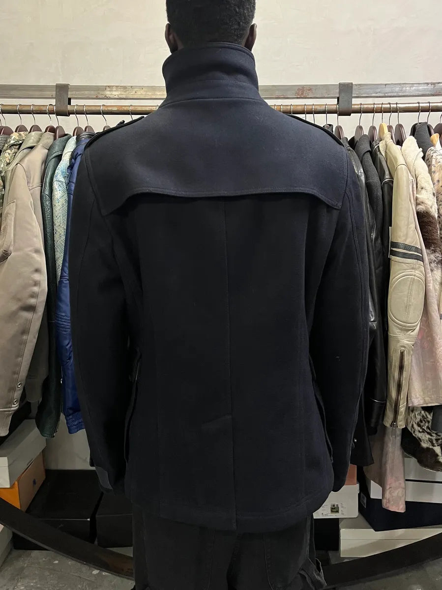 2000s Dolce & Gabbana Black Peacoat Jacket ScRyIms 4