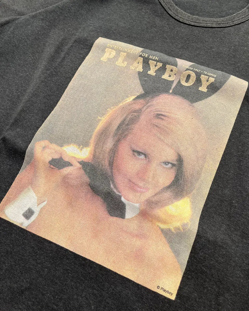 2000s Dolce & Gabbana Black Playboy Magazine Cover T-Shirt TZoRhnJ 5