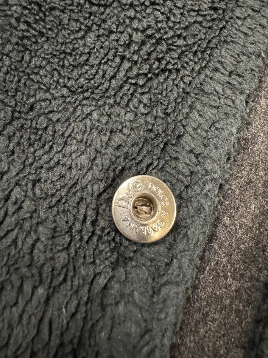 2000s Dolce & Gabbana Black Plush Fleece Trucker Jacket (M) mKXhRHN 7