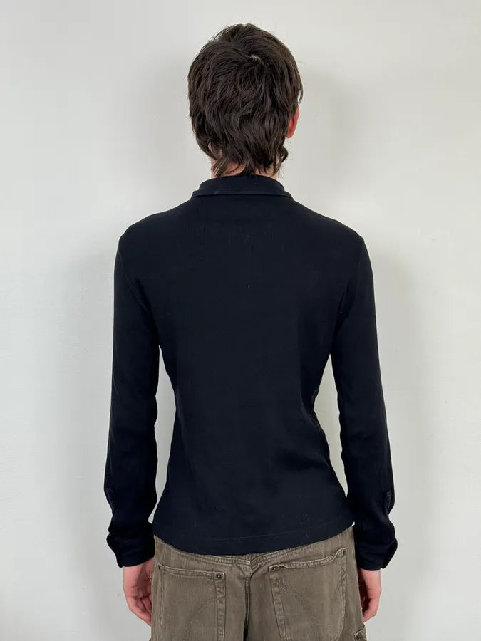 2000s Dolce & Gabbana Black Polo Longsleeves AVuszTN 1