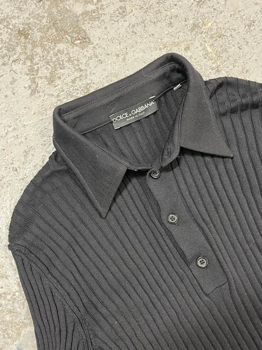 2000s Dolce & Gabbana Black Polo Longsleeves pufDNLl 4