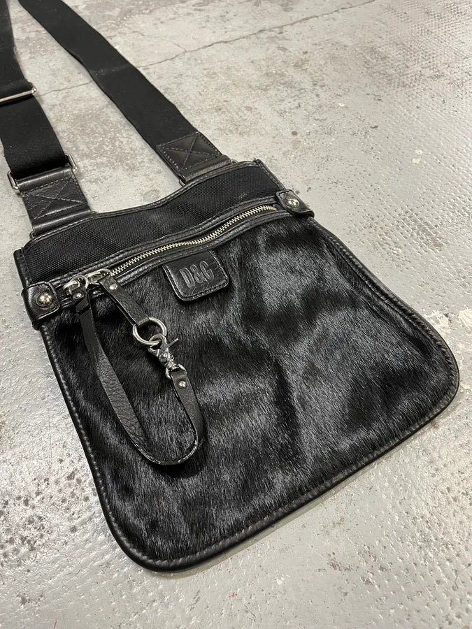 2000s Dolce & Gabbana Black Pony Hair Crossbody Bag  osbFDyt 3