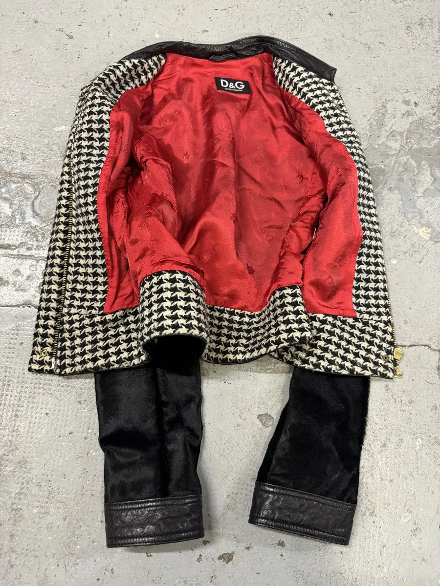 2000s Dolce & Gabbana Black Pony Hair Leather Jacket VikLUHp 2