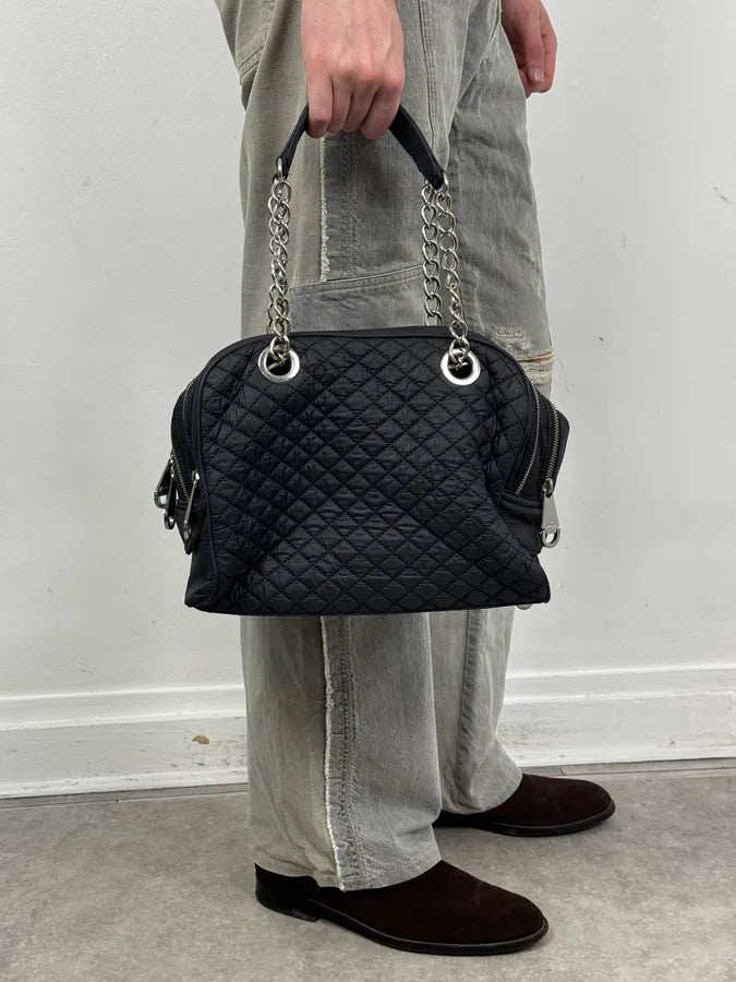 AW2010 Dolce & Gabbana Black Quilted Lily Glam Bag mmejFJz 1
