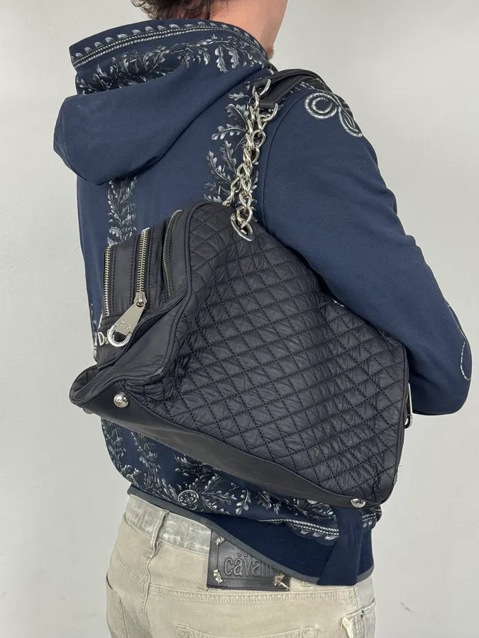 AW2010 Dolce & Gabbana Black Quilted Lily Glam Bag mmejFJz 2