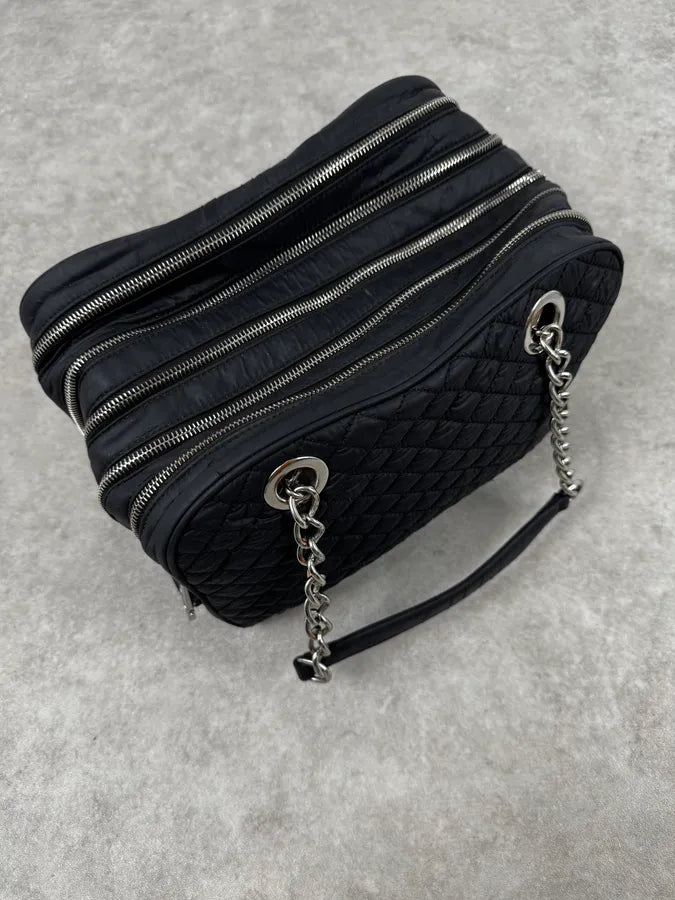 AW2010 Dolce & Gabbana Black Quilted Lily Glam Bag mmejFJz 3