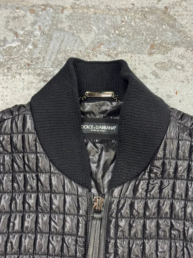 2000s Dolce & Gabbana Black Quilted Nylon Jacket KCeJVNf 5