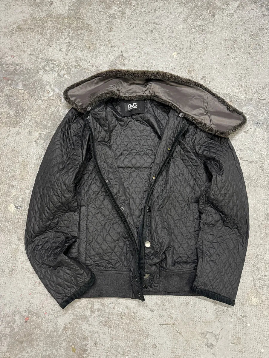 2000s Dolce & Gabbana Black Quilted Soft Jacket (M) HAipoAF 3