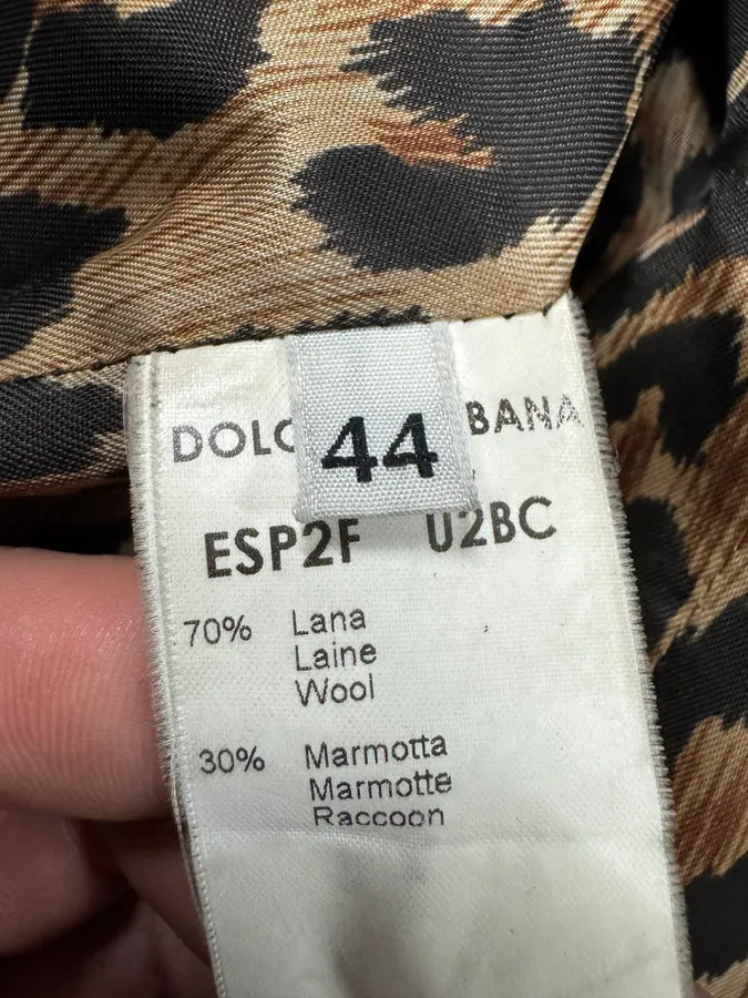 2000s Dolce & Gabbana Black Raccoon Fur Wool Jacket (L) dQxDisw 9