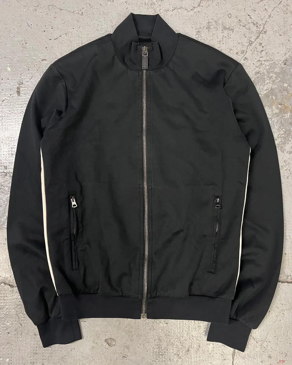 2000s Dolce & Gabbana Black Racer Zip-up Sweater uXuuXoH 0