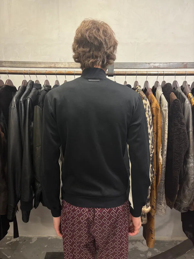 2000s Dolce & Gabbana Black Racer Zip-up Sweater uXuuXoH 2