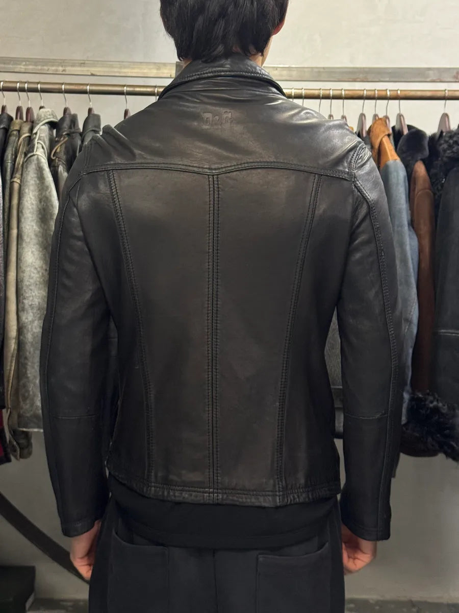 2000s Dolce & Gabbana Black Rebel Utility Leather Jacket DINbMAG 2