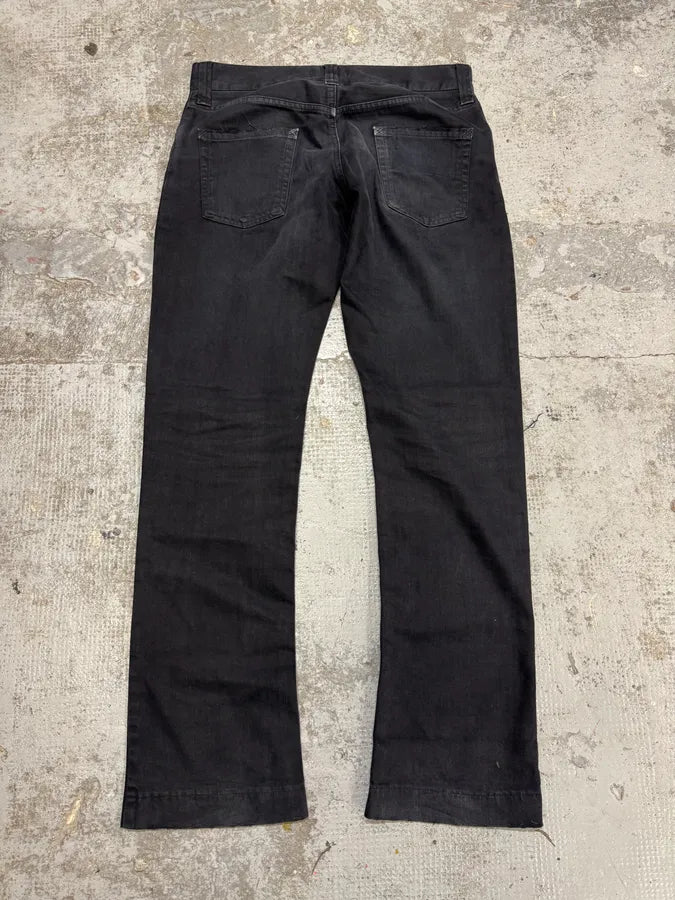 2000s Dolce & Gabbana Black Ripped Straight Jeans FTxvgjO 5
