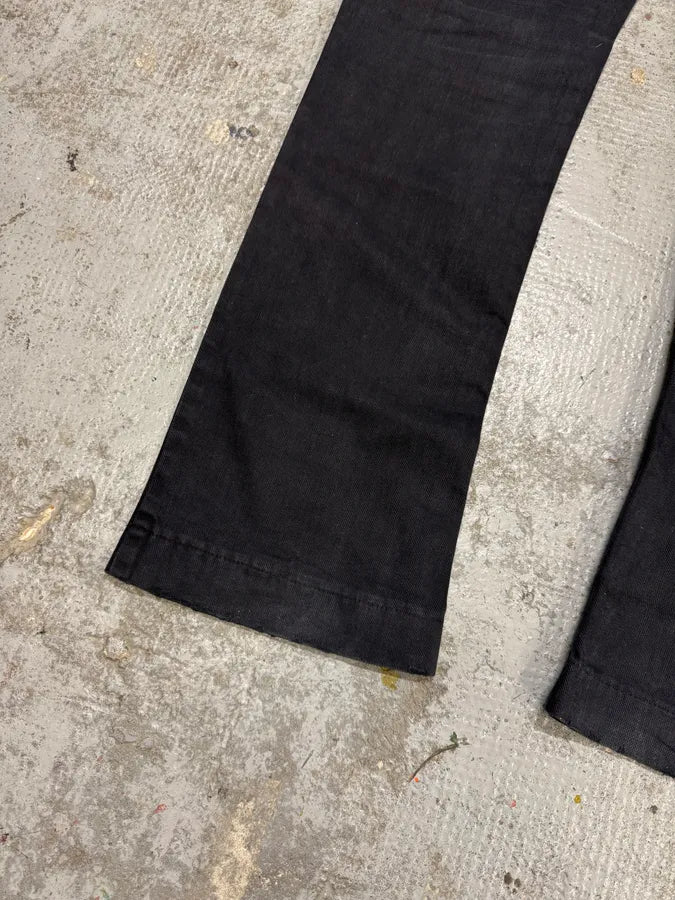 2000s Dolce & Gabbana Black Ripped Straight Jeans FTxvgjO 6