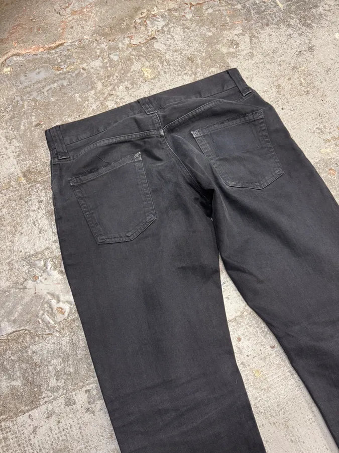 2000s Dolce & Gabbana Black Ripped Straight Jeans FTxvgjO 7