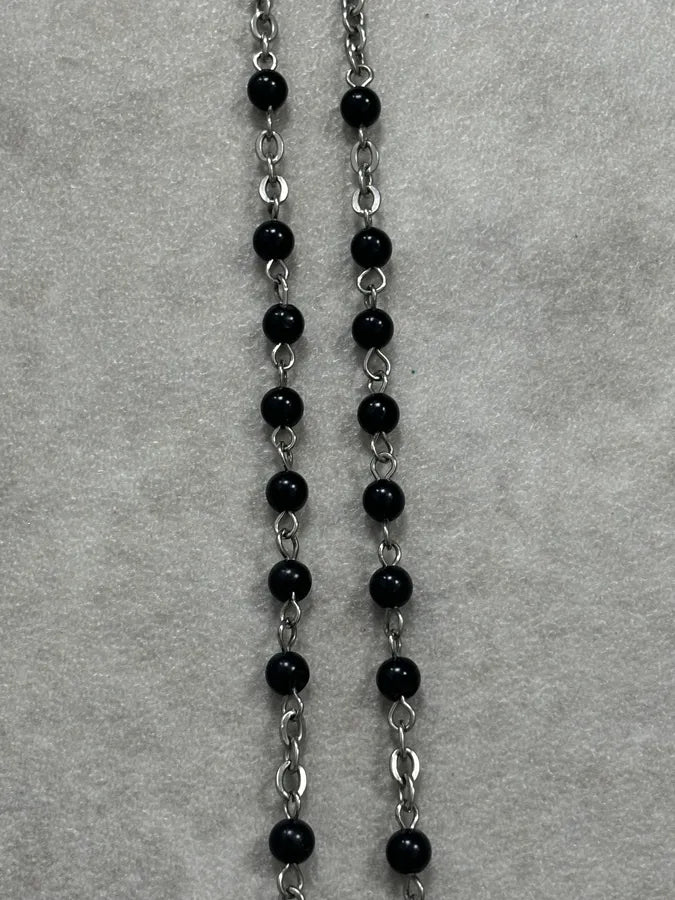 2000s Dolce & Gabbana Black Rosary Cross Necklace gFSgkOS 4