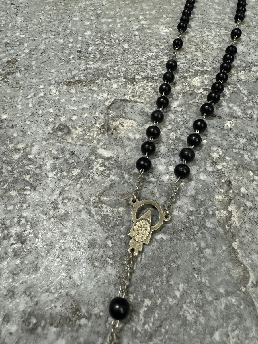2000s Dolce & Gabbana Black Rosary Necklace (OS) 6
