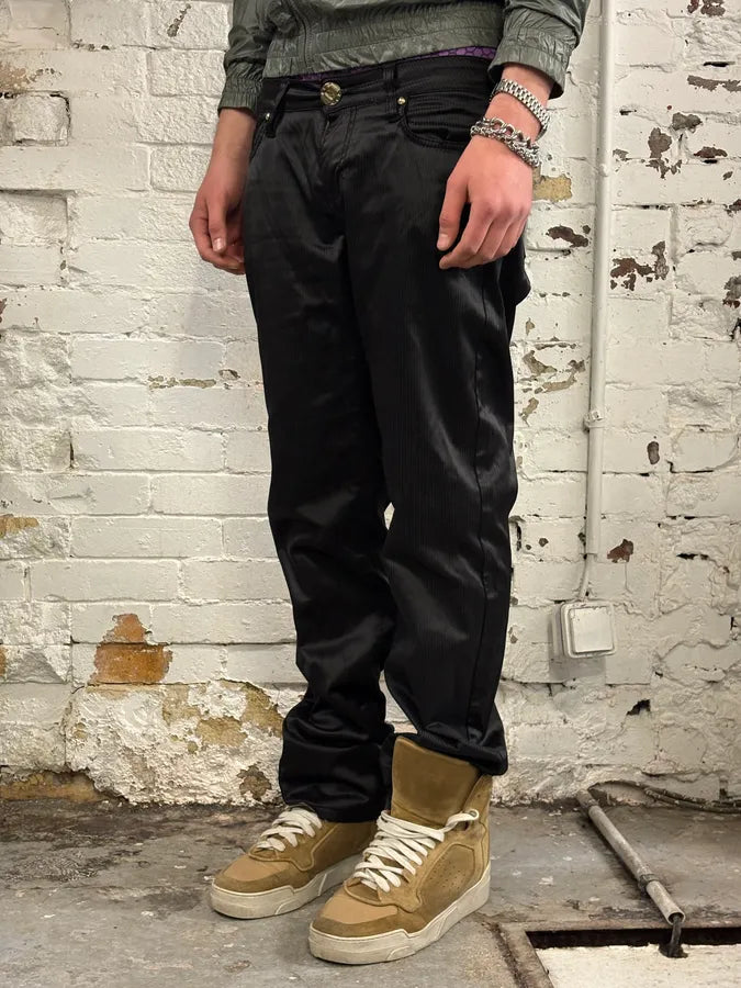 2000s Dolce & Gabbana Black Obscure Shinny Pants vMTUNQs 2