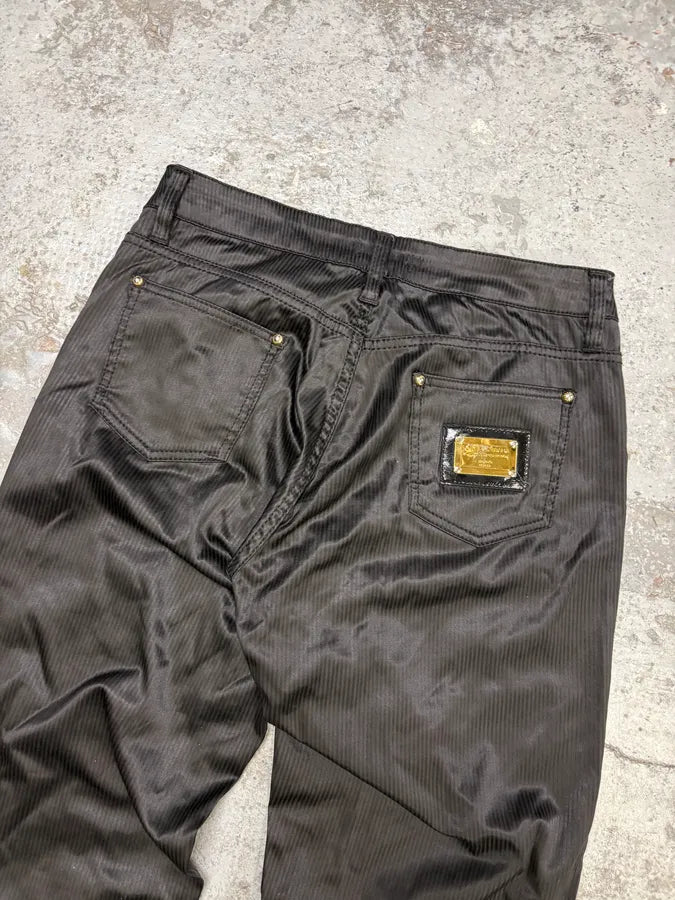 2000s Dolce & Gabbana Black Obscure Shinny Pants vMTUNQs 7