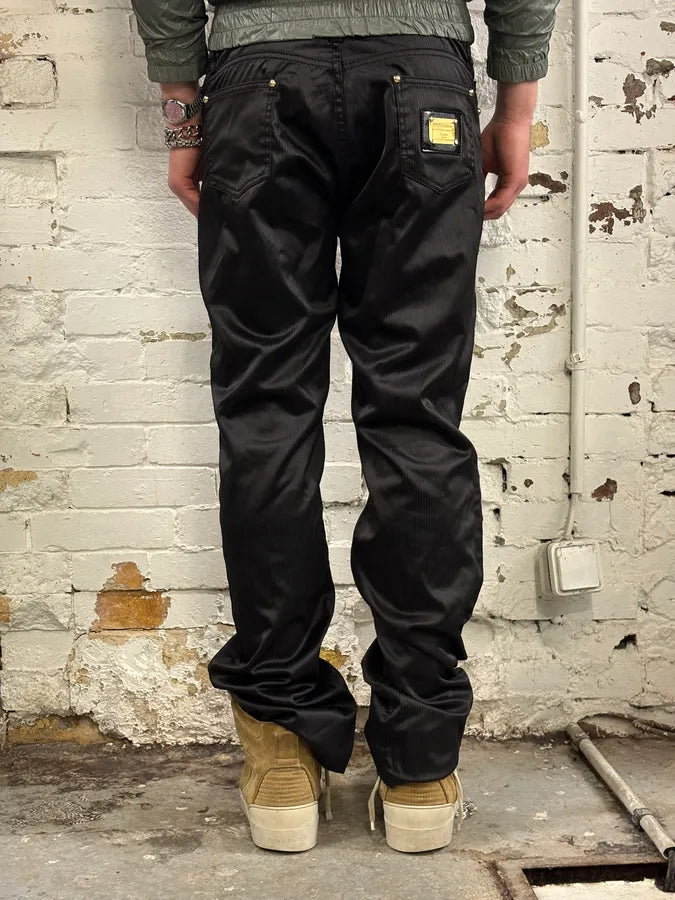 2000s Dolce & Gabbana Black Obscure Shinny Pants vMTUNQs 3